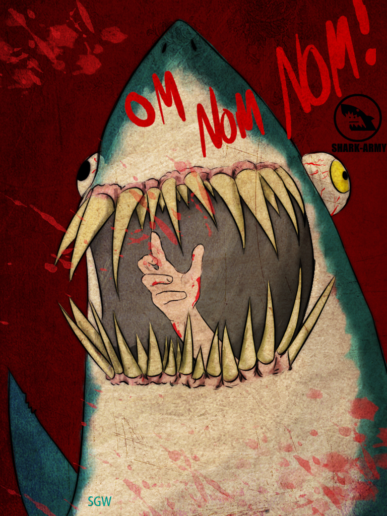 Bilder-Thread uh43048,1272723174,SHARK ARMY OM NOM NOM by Yuushoku