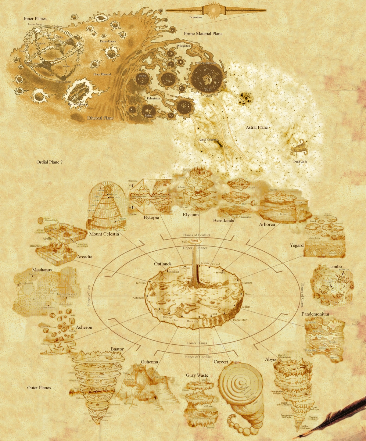 Bilder-Thread uh43048,1287332115,The Planescape Multiverse by zen79
