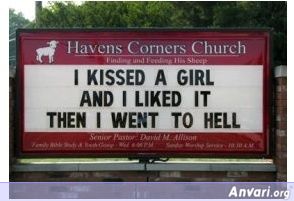 Bilder-Thread uh43048,1292264437,Kiss Girl Hell Church Sign