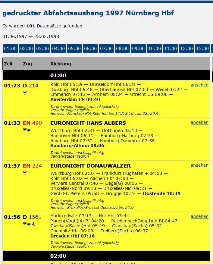 N Hbf Abfahrt 1997 Sonntag 100