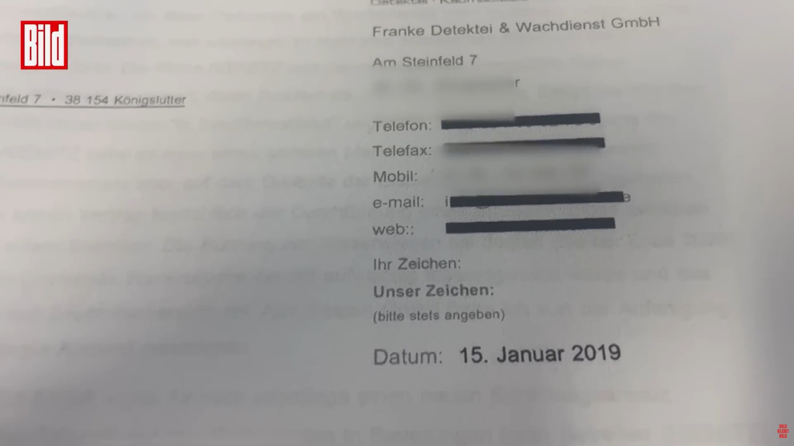 Werner Mazurek angebl. Detektei