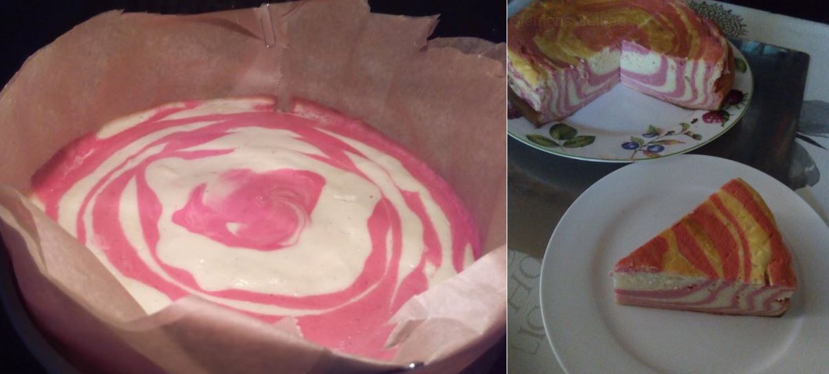 Zebrakaesekuchen