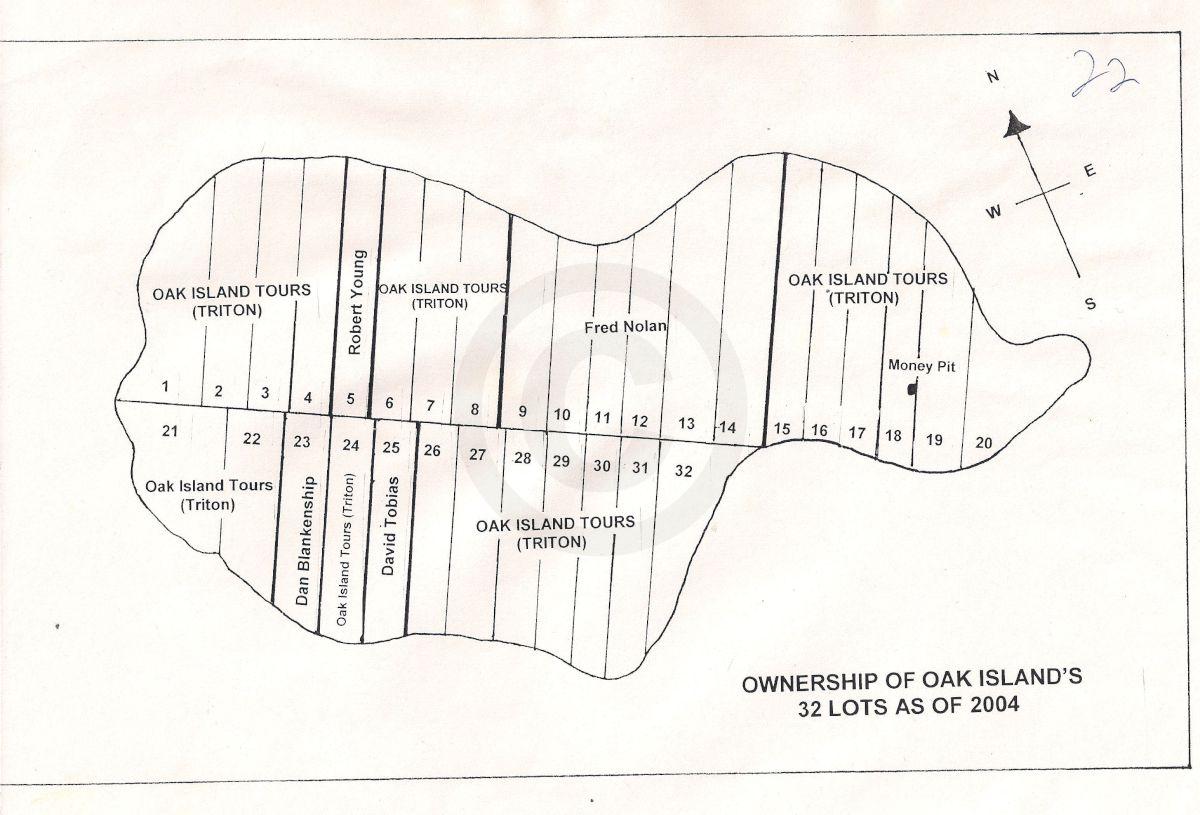 Ownership of Oak Islands lots 2004