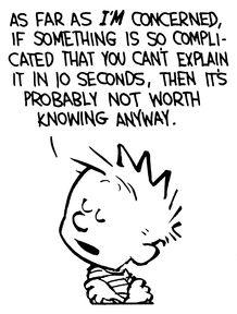 Calvin Hobbes - kompliziertes Wissen