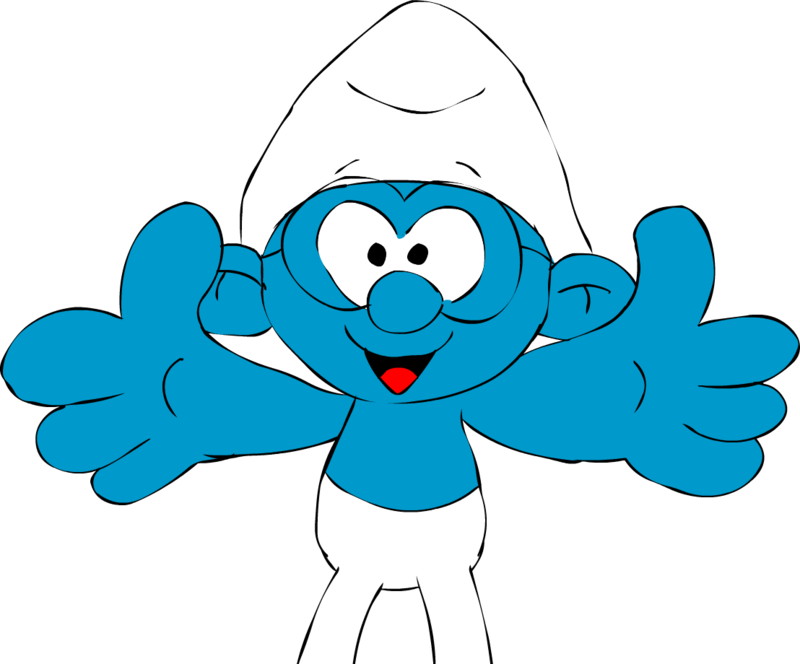 brainy smurf hugging you by newportmuse-