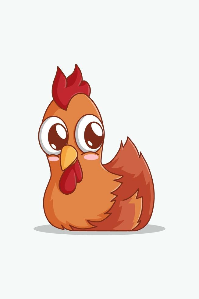 3225432-susse-huhn-in-welt-tier-tag-cart