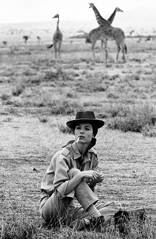 Elsa Martinelli set of Hatari