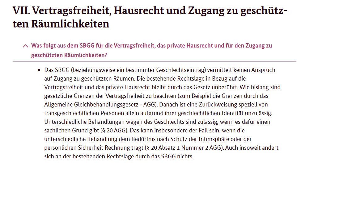 Abschnitt Gesetz fr Selbstbestimmung