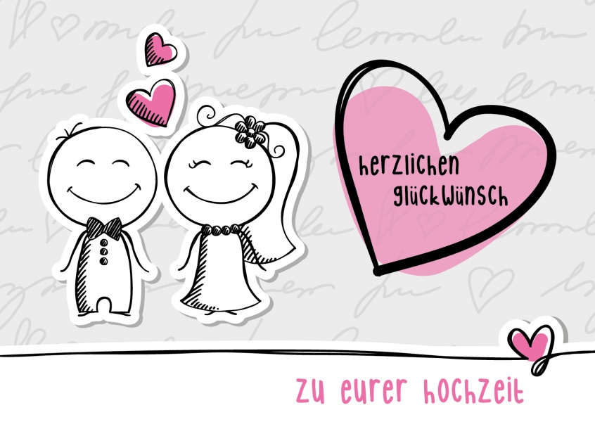 hochzeit-gratulation-ehe-paar-comic-illu