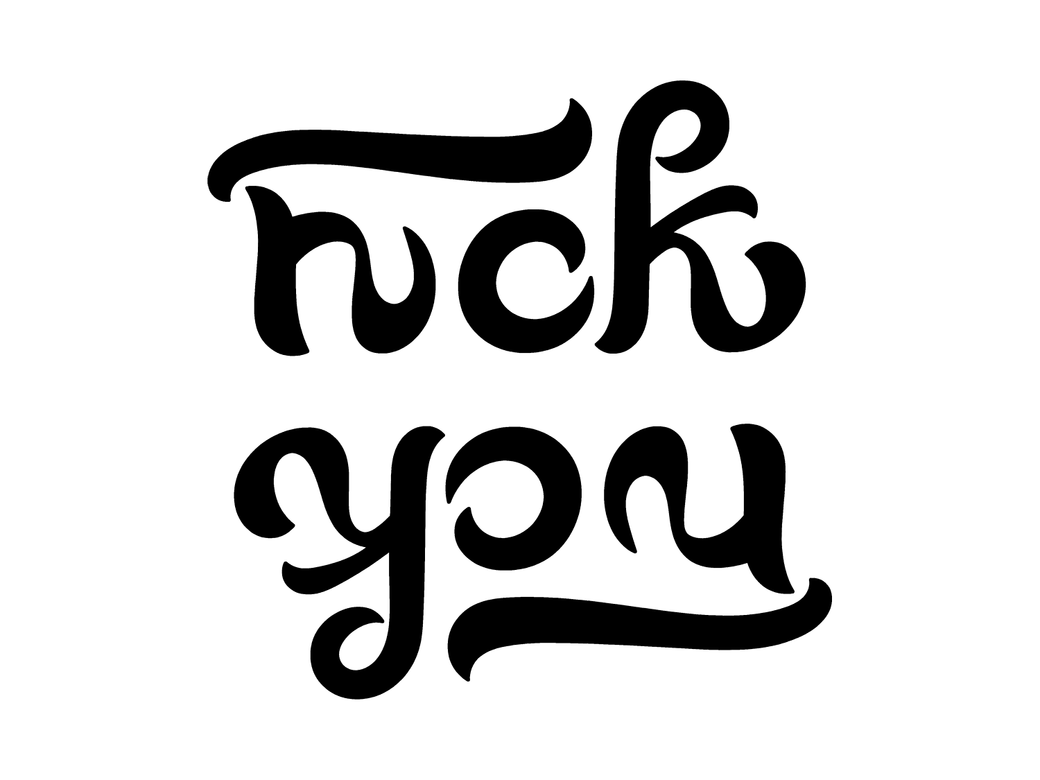 Ambigram Fuck You 1
