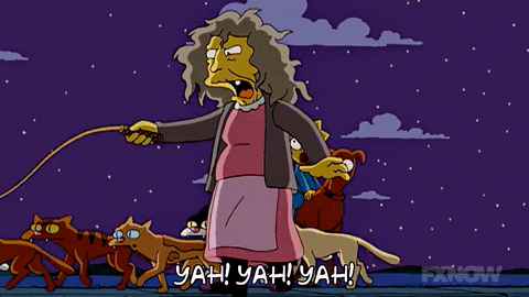 maggie-simpson-looking-at-cat-lady-with-