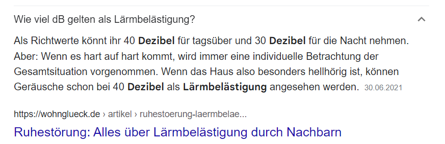 dezibel lrmbelstigung