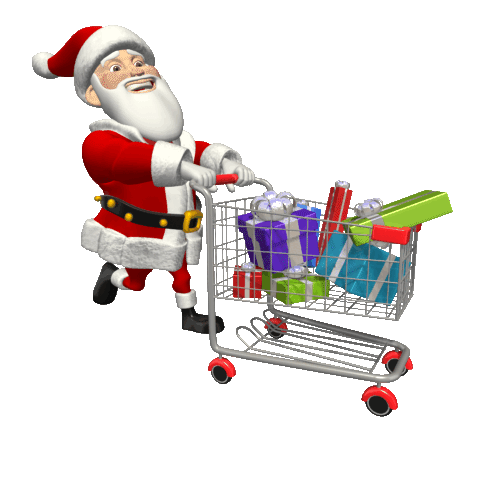 santa pushing shopping cart 500 clr 749 