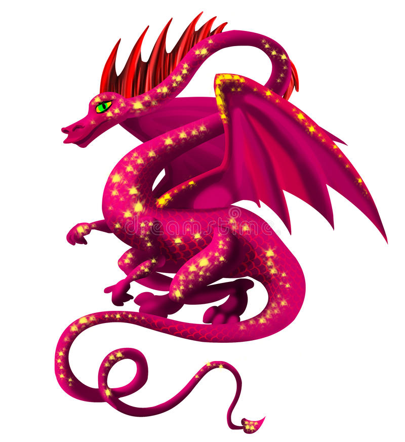 ein-purpurroter-drache-mit-den-sternen-2