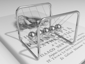 Newtons cradle animation smooth
