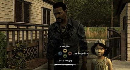 Walking dead telltale game dialog screen