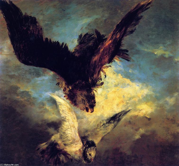 Adolph-Von-Menzel-Falcon-Swooping-on-a-D