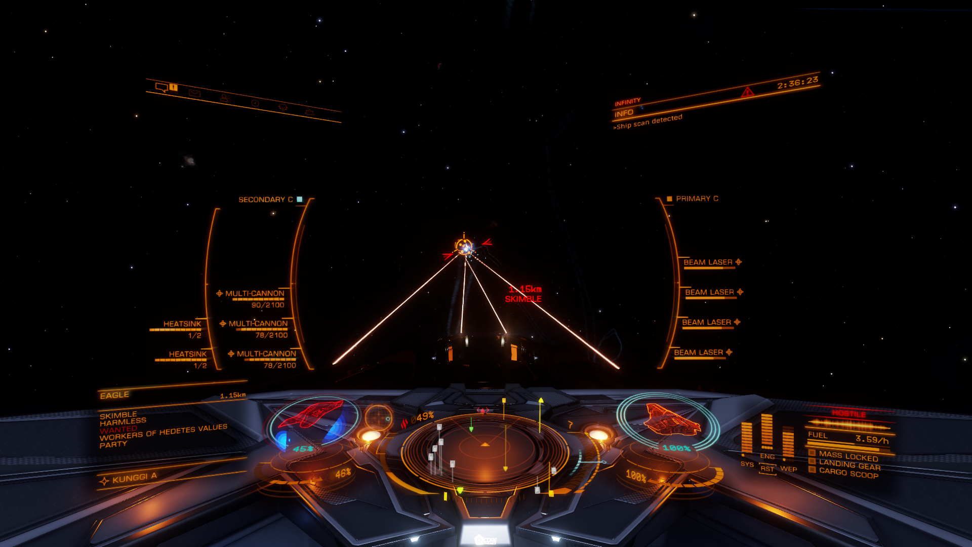 Elite Dangerous Ship Combat