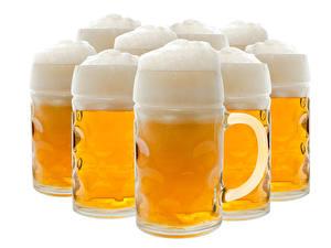 Beer Closeup White background Mug Foam 5