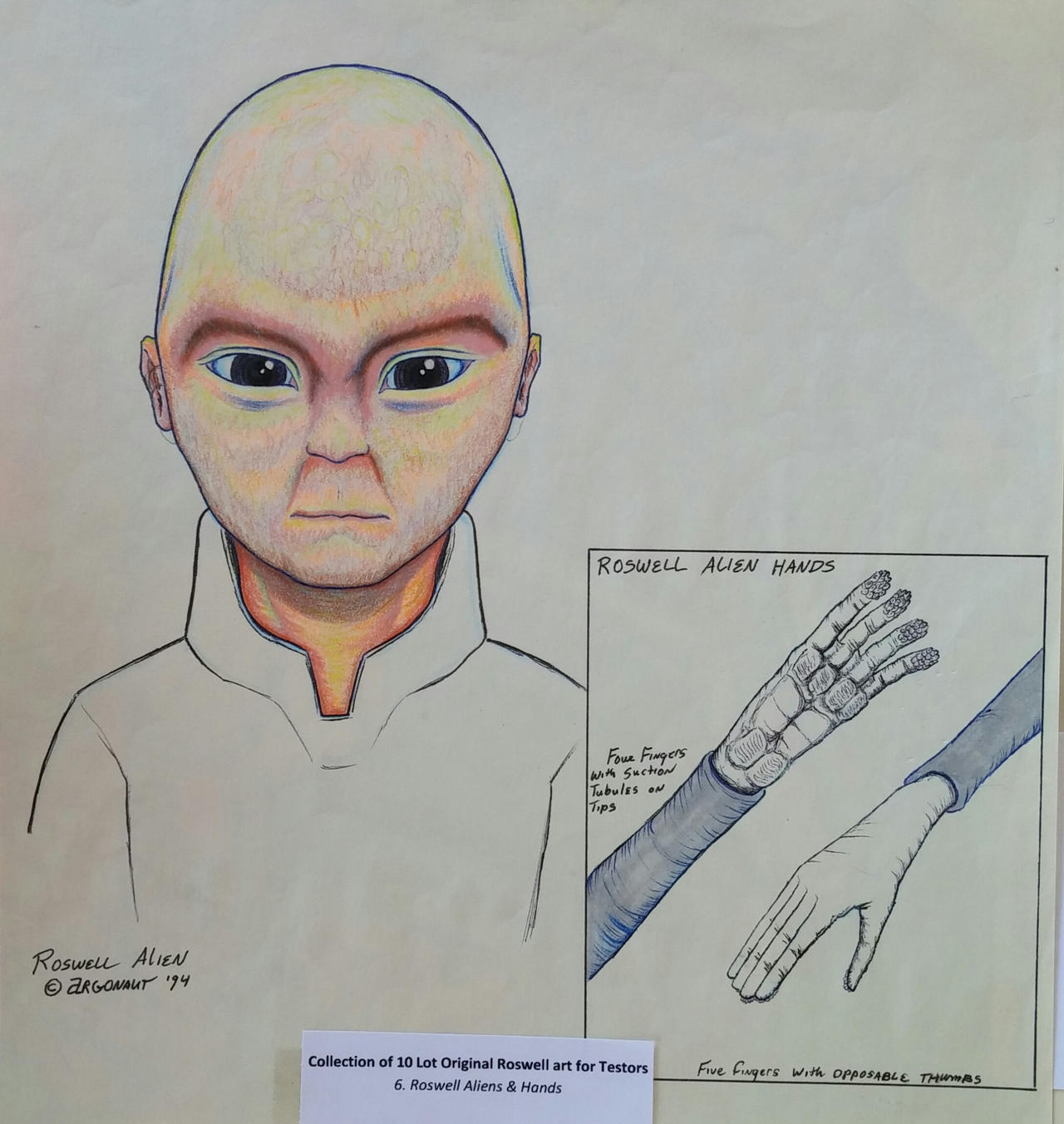 roswell alien mug shot by argonaut greyw