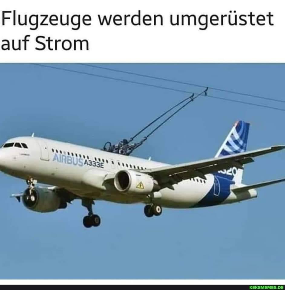 Flugzeuge auf Strom