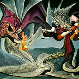 dragon fights mage