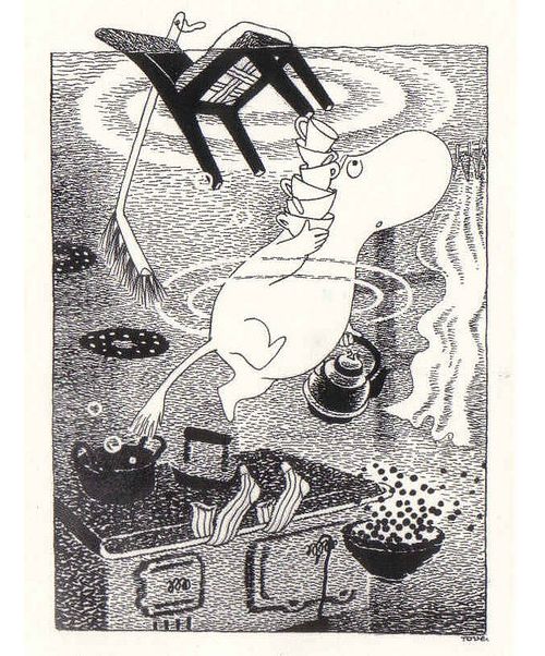 moomin-diving-for-the-breakfast-things