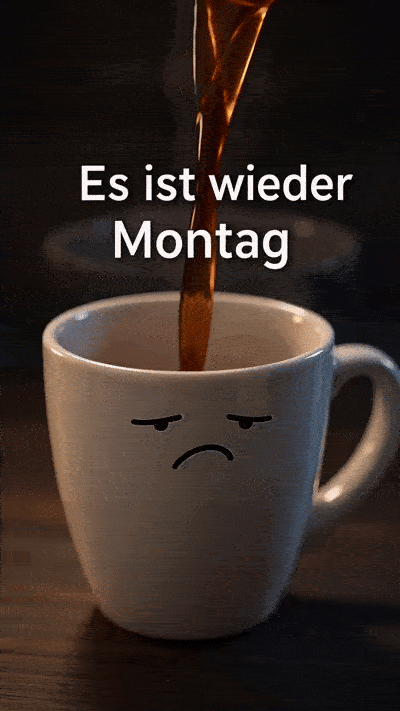 animiertes gif es ist wieder montag kaff