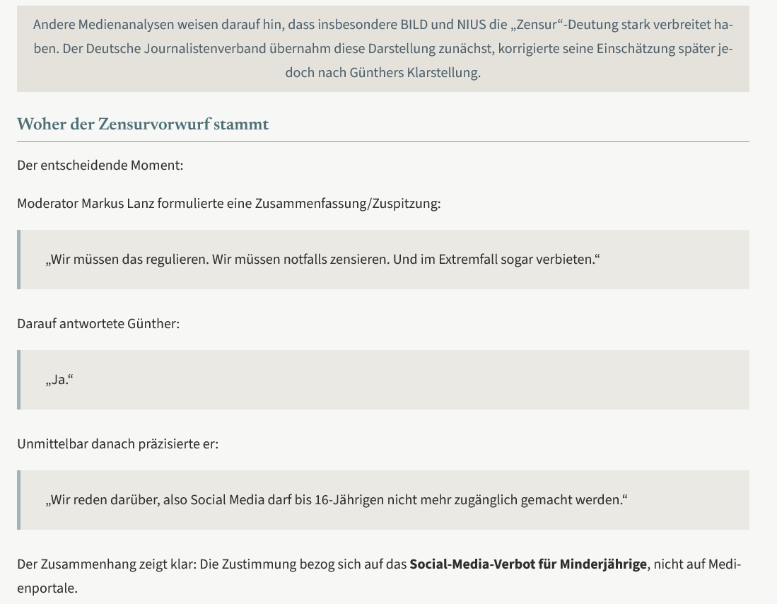 Daniel Gnther bei Lanz- Forderte er Zens