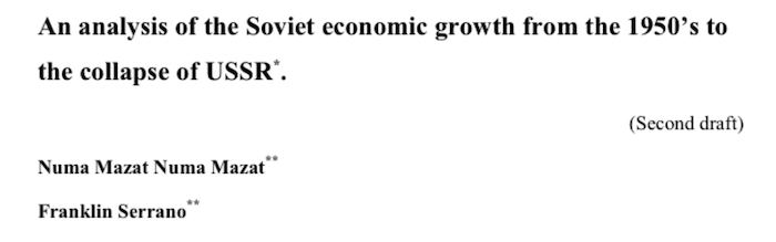 Mazat Serrano-Soviet Growth
