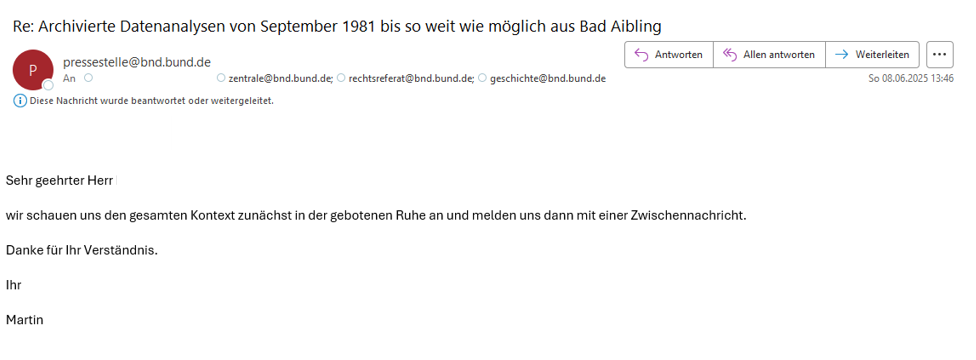 BND anonymisiert