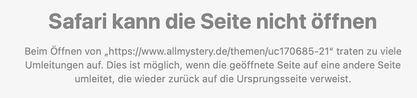 Safari-Weiterleitung