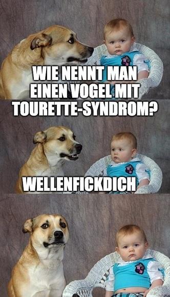 Vogel mit tourette Syndrom klein