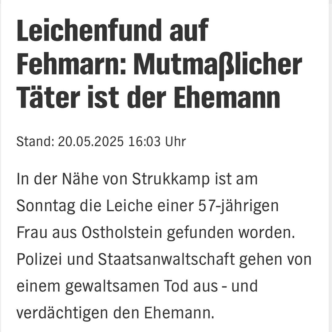 Mitte Mai 2025 auf FehmarnEin Mann 60 wi