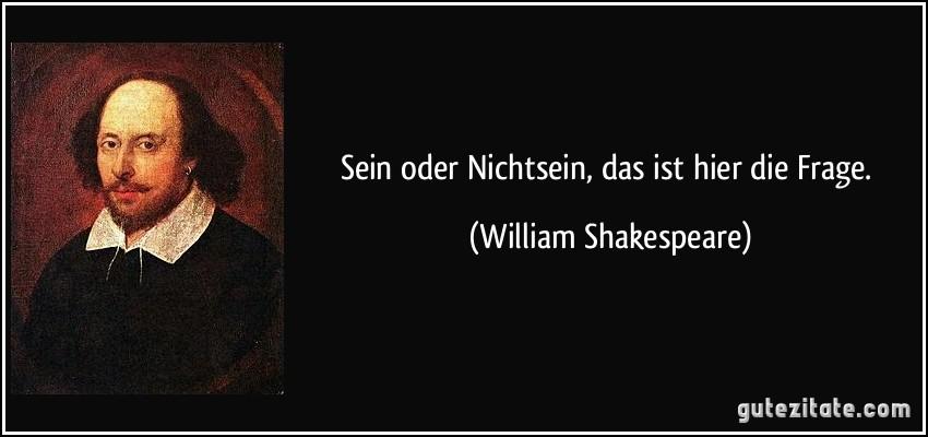 Sein oder Nichtsein Shakespeare