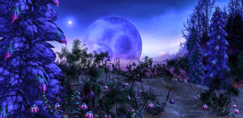 alien-planet-fantasy-trees-plants-illust