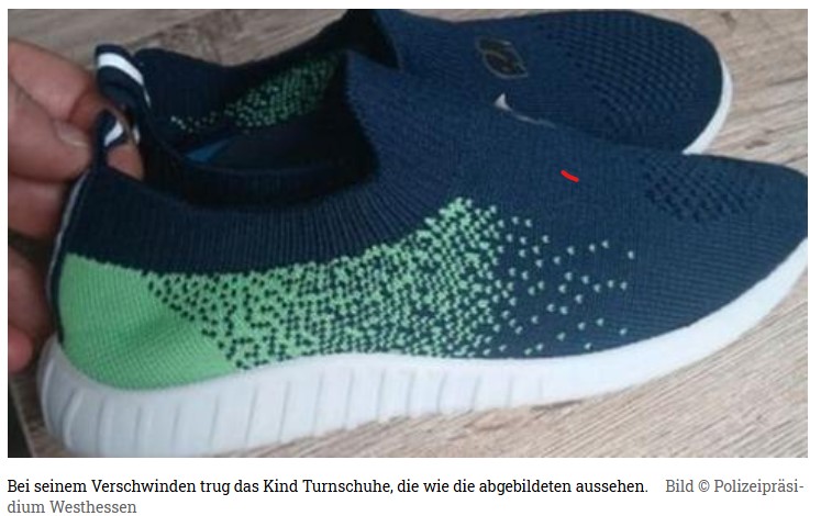 vermisster junge weilburg schuhe