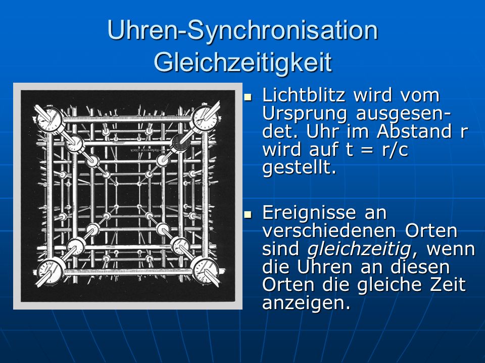 Uhren-SynchronisationGleichzeitigkeit