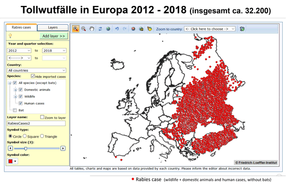 Pub Rabies Map 2012-2018