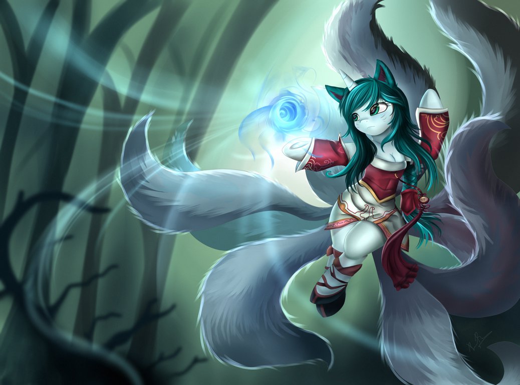 ahri the nine tailed pony by pridark-d89