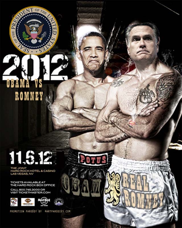 obama romney boxing