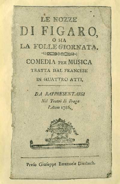 Mozart libretto figaro 1786