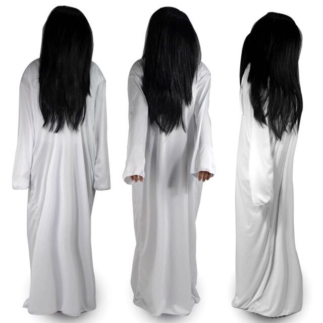 halloween ghost costume sadako  white dr