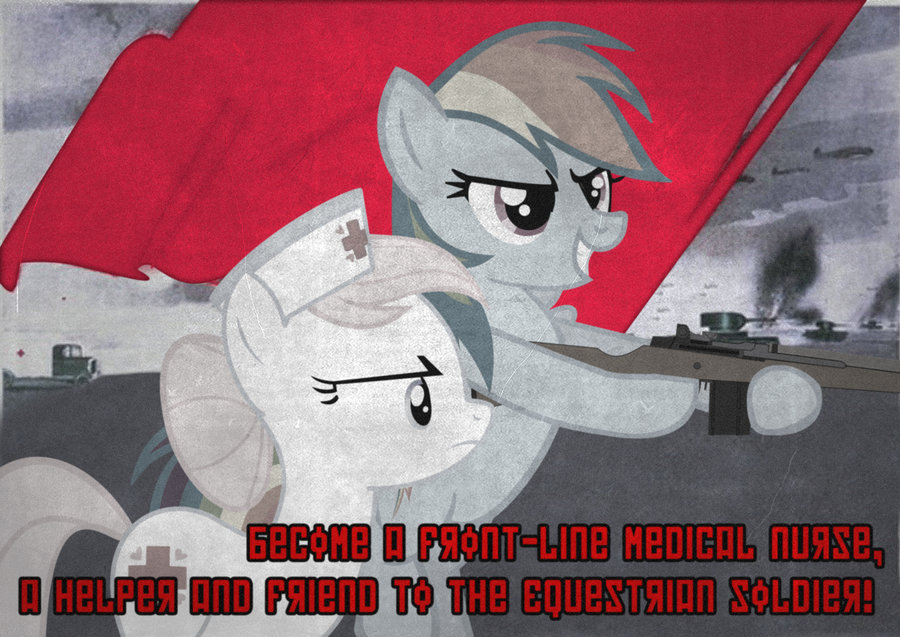 soviet pony propaganda  front line medic