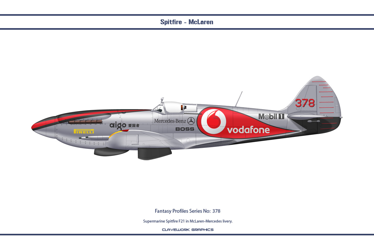 5b8c88 plane Spitfire McLaren