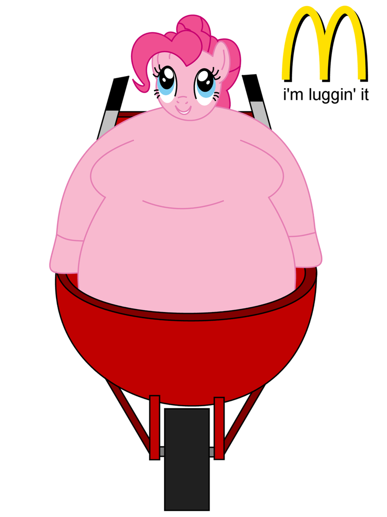 my little pony  pinkie pie luggin  it by