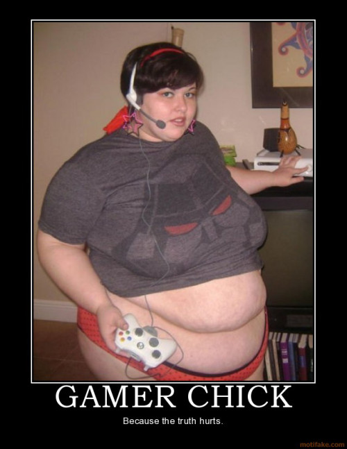 gamer chick demotivational poster 124511