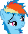 rainbow dash messy mane sprite by genera