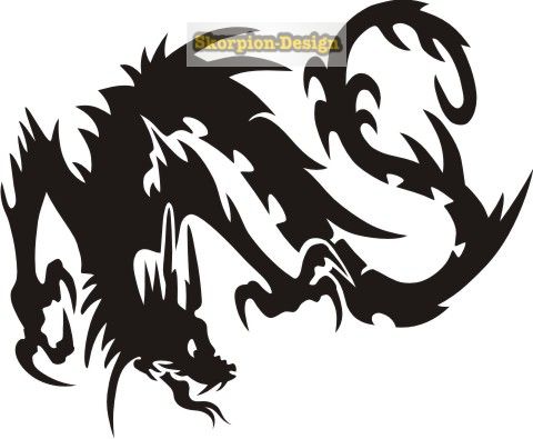 Drache-Wandtattoo-Drachen-Tapeten-Deko-M