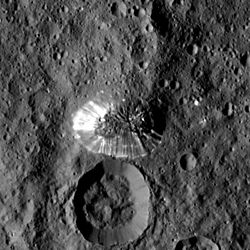 250px Lone conical mountain on Ceres fro